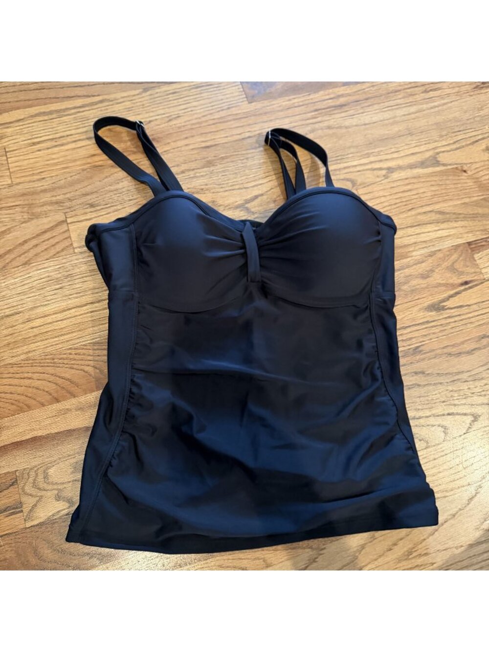 TALISEA WOMENS BLACK TANKINI TOP LARGE UNDERWIRE